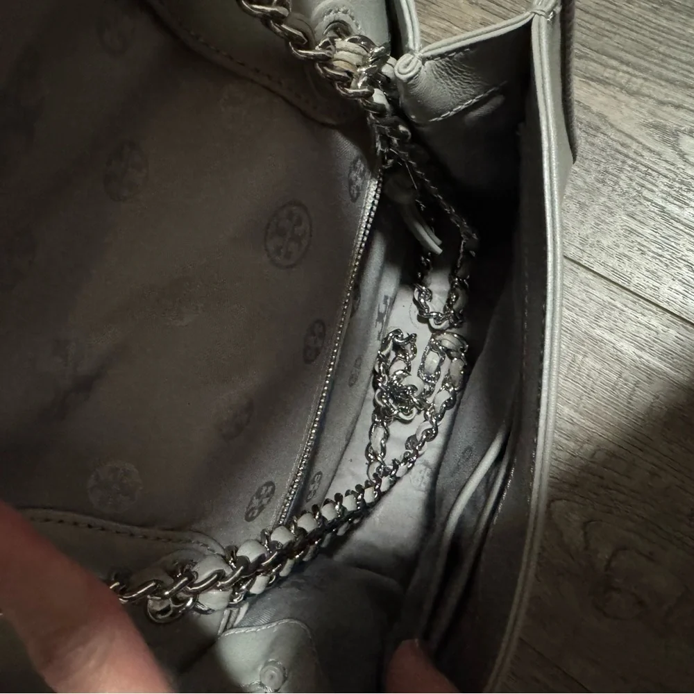 Tory Burch Alexa Gray Chain Shoulder Bag